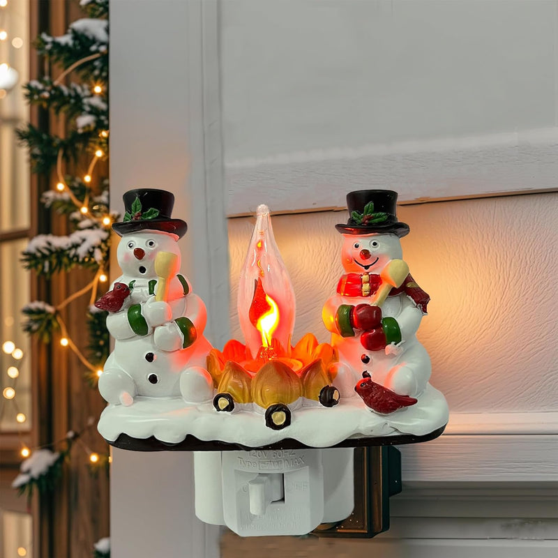 Saker Snowman Campfire Resin Light