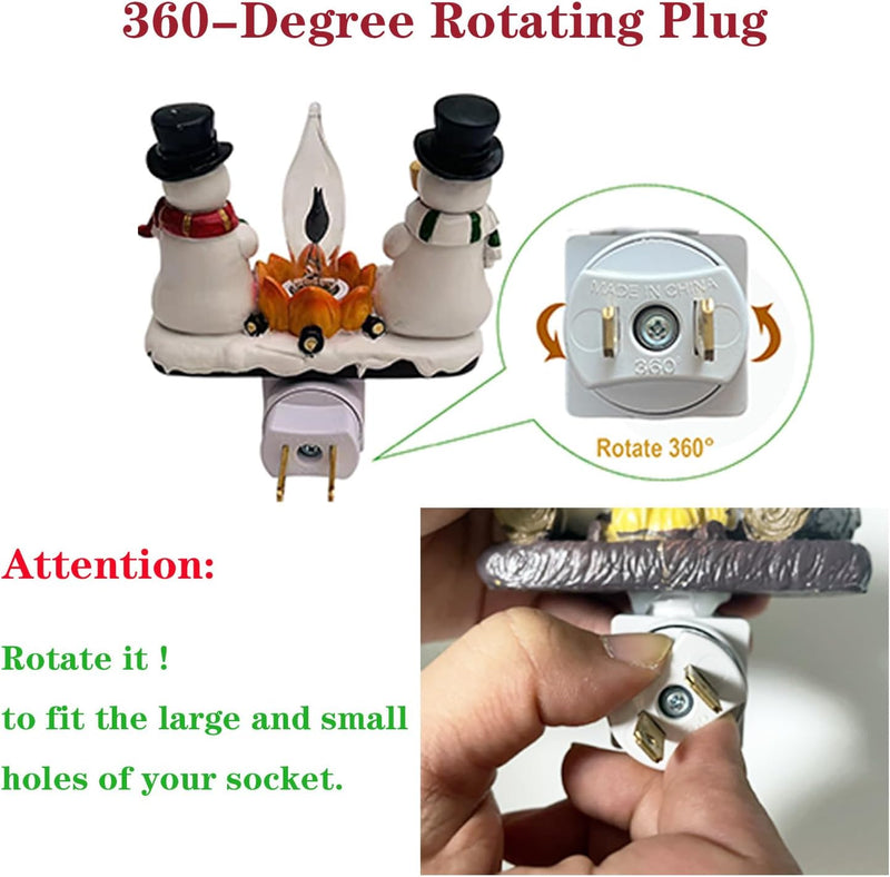 Saker Snowman Campfire Resin Light