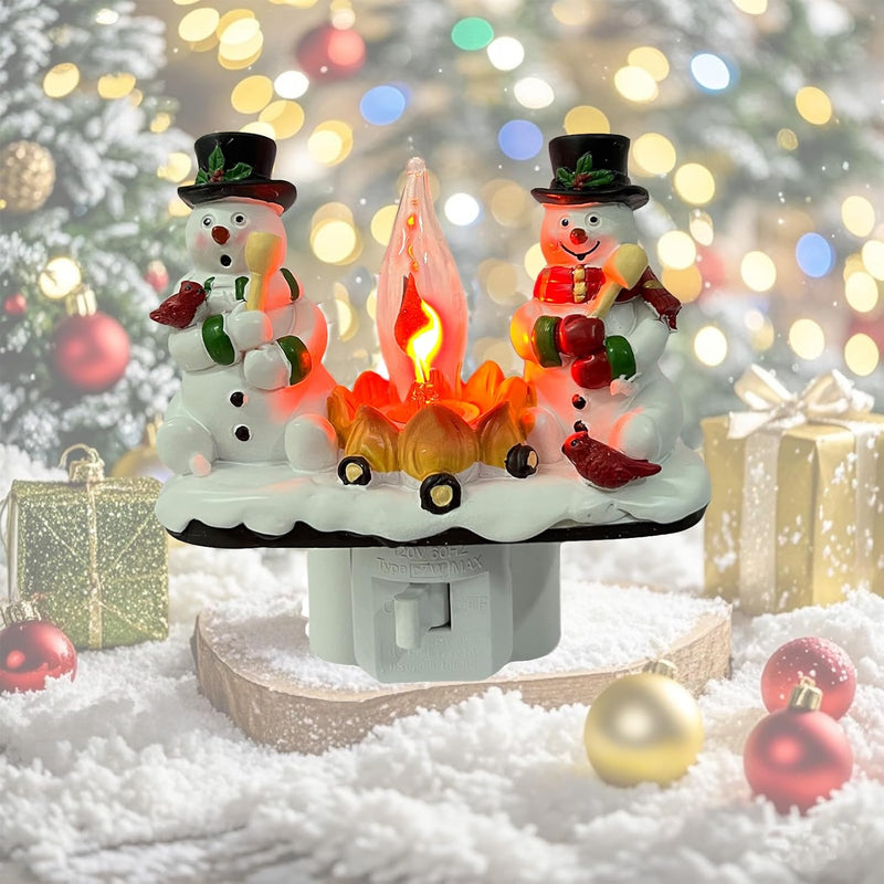 Saker Snowman Campfire Resin Light