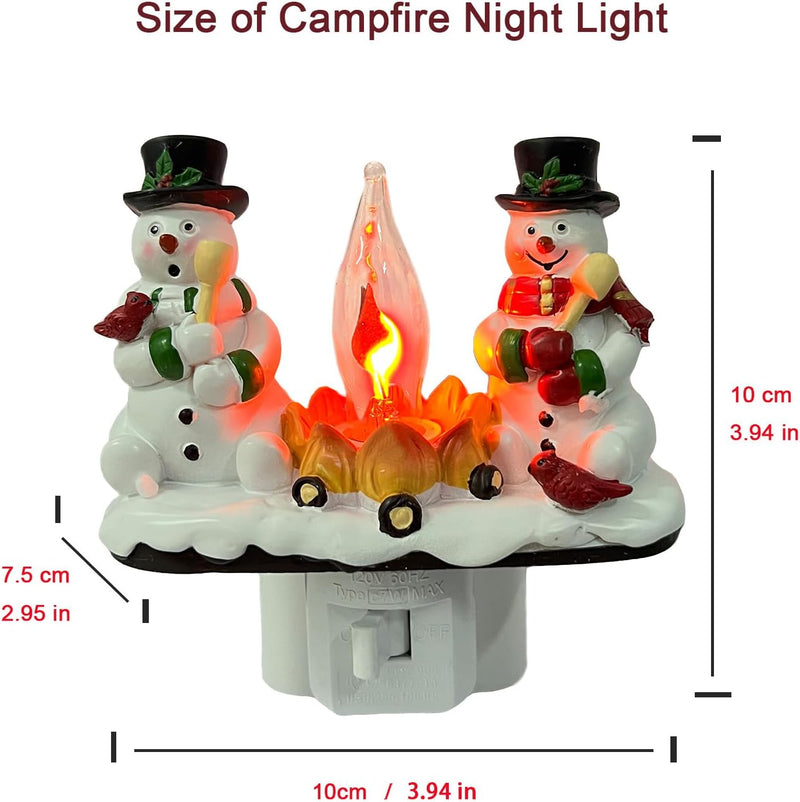 Saker Snowman Campfire Resin Light