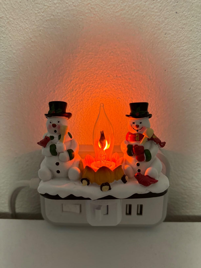 Saker Snowman Campfire Resin Light