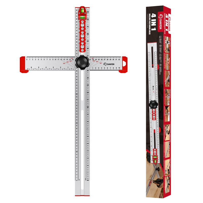 Accurate Hole Position Marker - SAKER® 4 in 1 Drilling Positioning Ruler