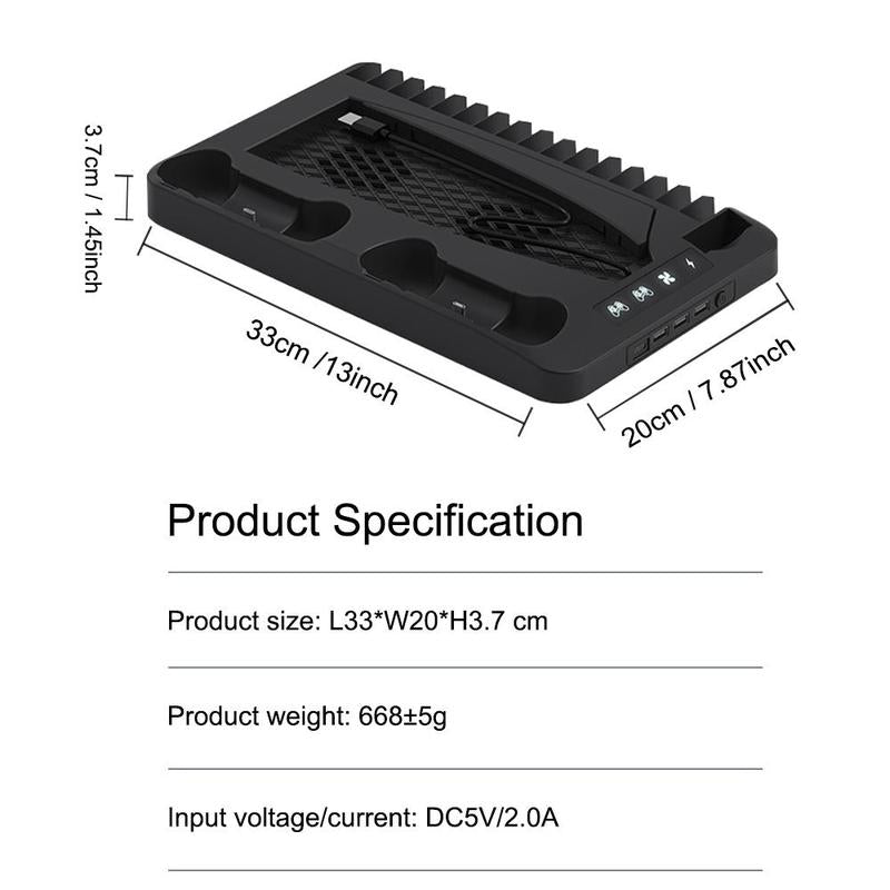 SAKER Charging Base Cooling Bracket for Dual PS5 Controller